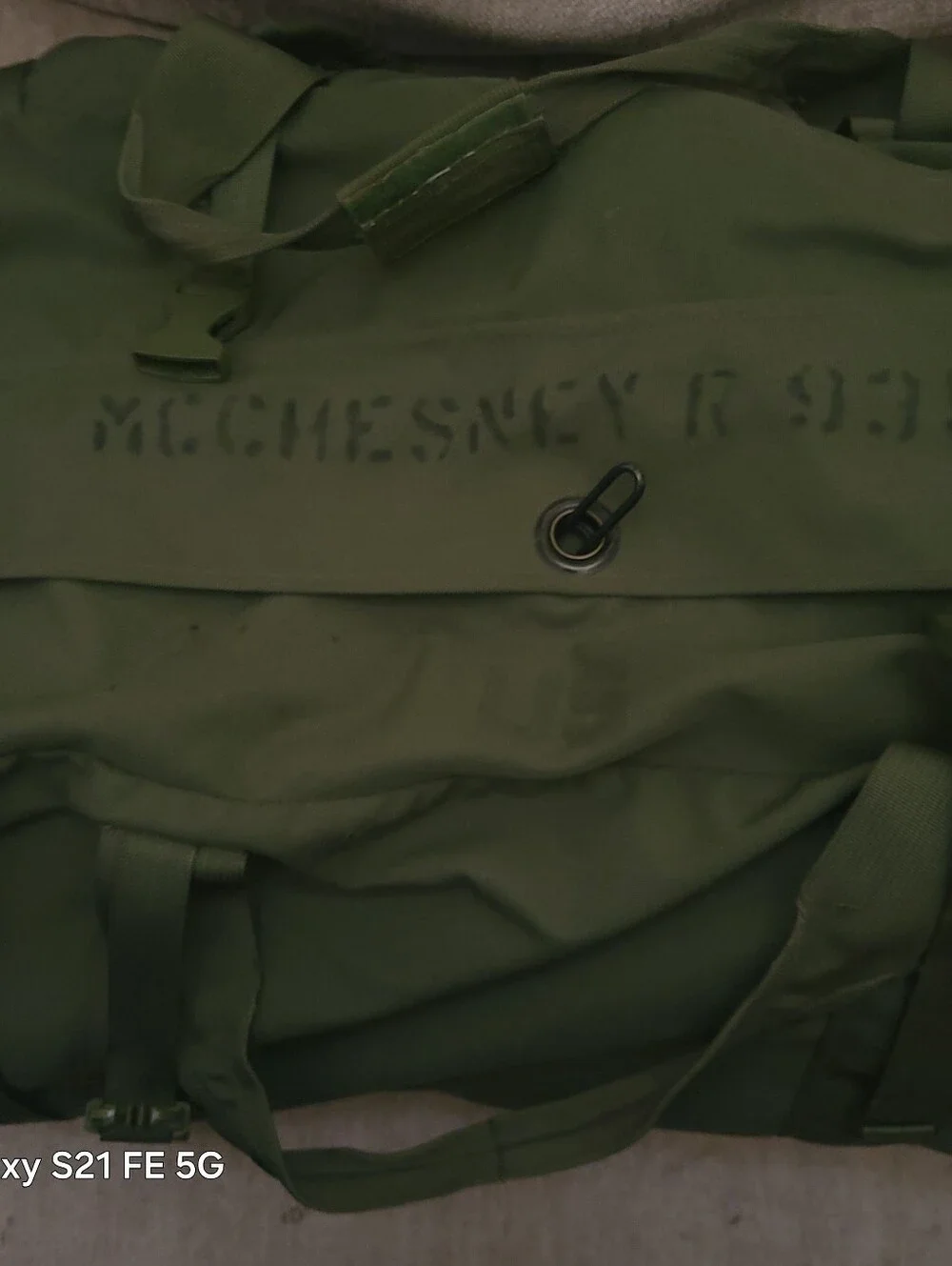 Olive Green Military-Style Roll Duffel Bag